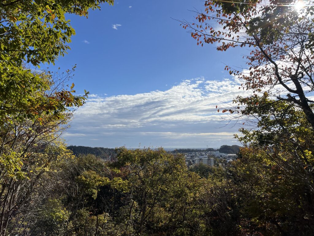 太白山山頂からの仙台市内の景色