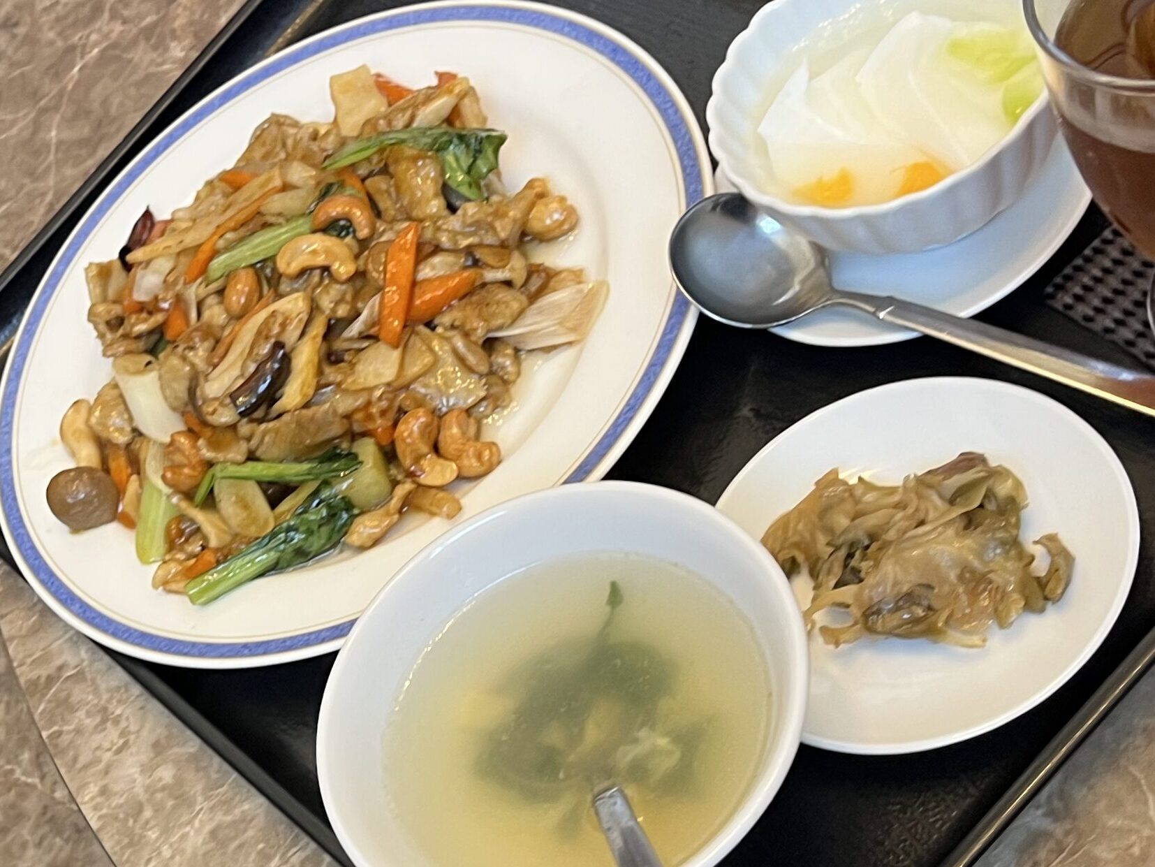 石巻ドライブで寄った老舗中華、揚子江のカシューナッツ炒め